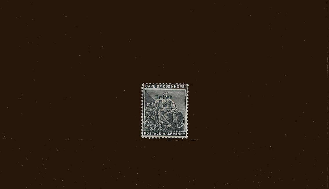 ½d Grey-Black overprinted in Green<br/>
A fine lightly mounted mint single.<br/>SG Cat £6.00
<br/><b>BBM</b>