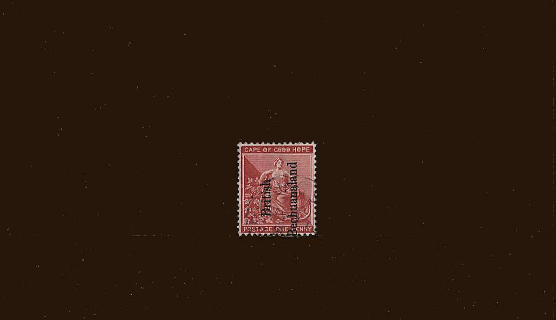 1d Carmine<br/>
A superb fine used single<br/>
SG Cat £25
<br/><b>BBM</b>
