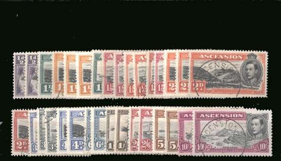 The George 6th complete set of 32 stamps ALL SUPERB FINE USED consisting of every shade and perforation. Each stamp is a selected example and has a choice cancel.<br/>A rare group to find complete and difficult to build! Total SG Cat 398+ <br/><b>BBP</b>