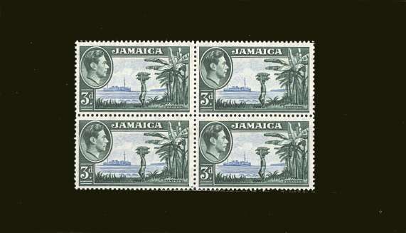 3d Ultramarine and Green<br/>in a superb unmounted mint block of four.<br/><b>BBT</b>