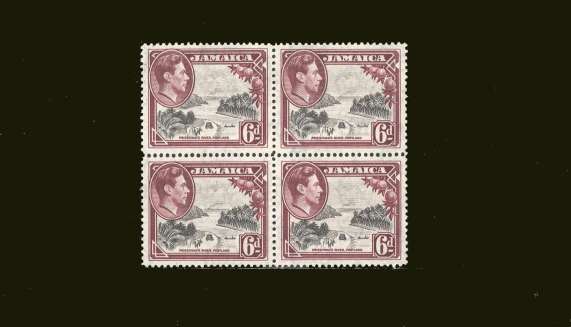 6d Grey and Purple <br/>in a superb unmounted mint block of four.<br/><b>BBT</b>