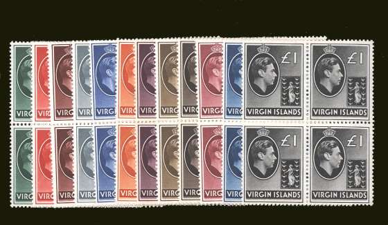 The George Sixth set of twelve in superb unmounted mint blocks of four.
<br/><b>BBT</b>