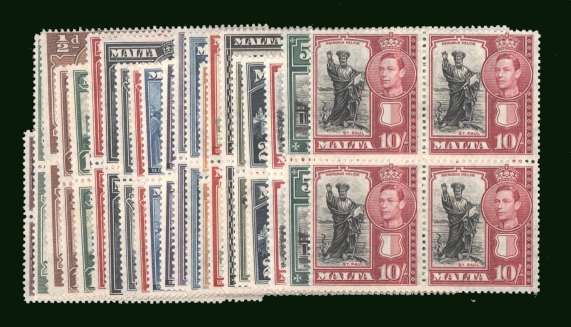 The pictorials set of twenty-one in superb unmounted mint blocks of four.
<br/><b>BBT</b>
