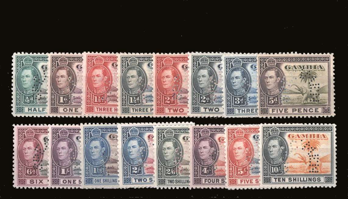 The ''Elephant'' set of sixteen perfined<b> ''SPECIMEN''</b> lightly mounted mint.<br/>SG Cat �550.00
<br><b>BBQ</b>