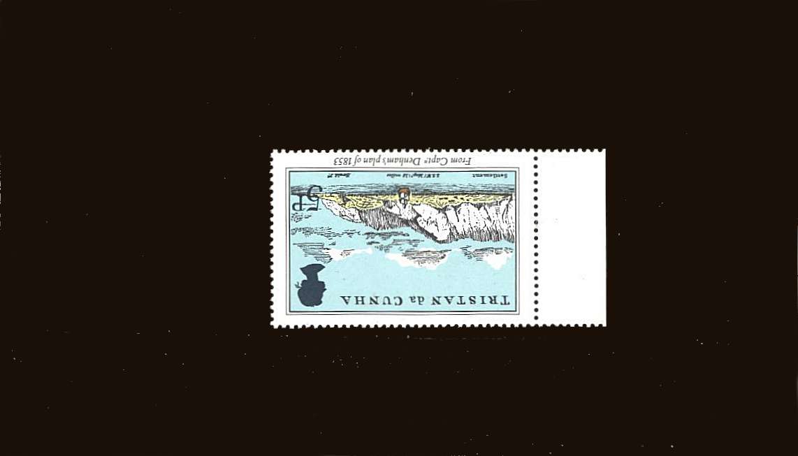Early Maps<br/>
The 5p stamp showing <b>WATERMARK INVERTED</b><br/>
Superb unmounted mint left side marginal single.

<br/><b>QQB</b>
