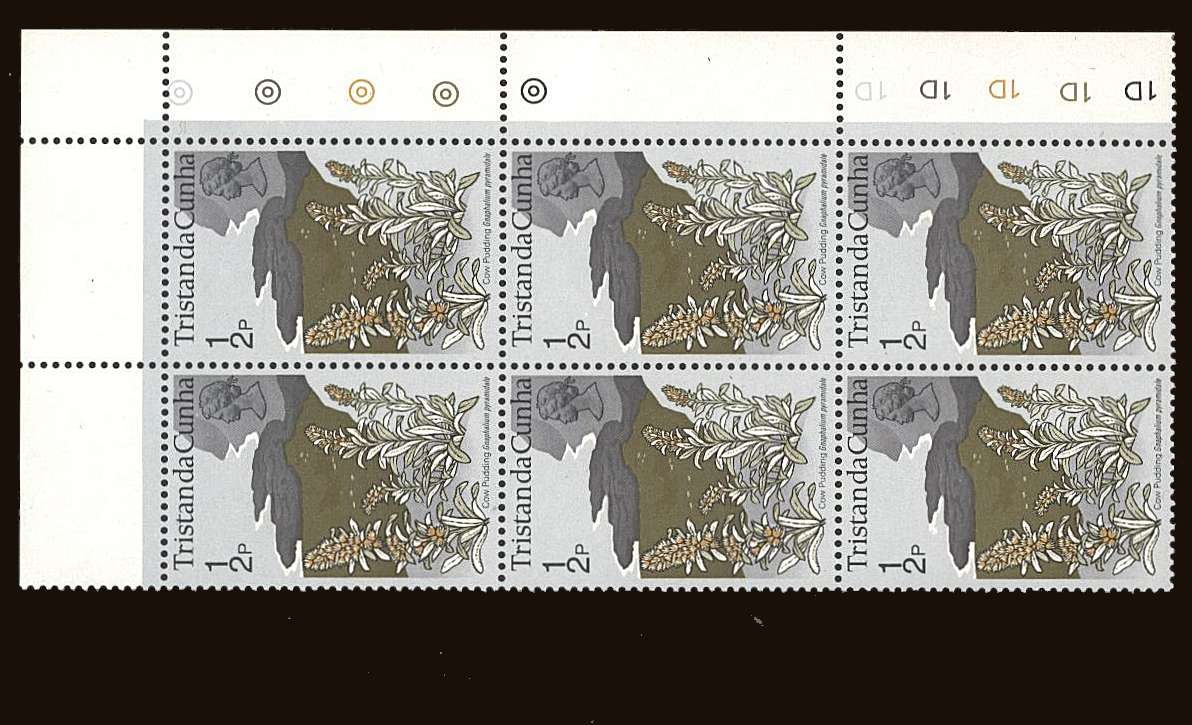 �p Definitive in a superb unmounted mint NE corner<br/> PLATE BLOCK of six with <b>WATERMARK INVERTED</b>  
<br/><b>QQB</b>
