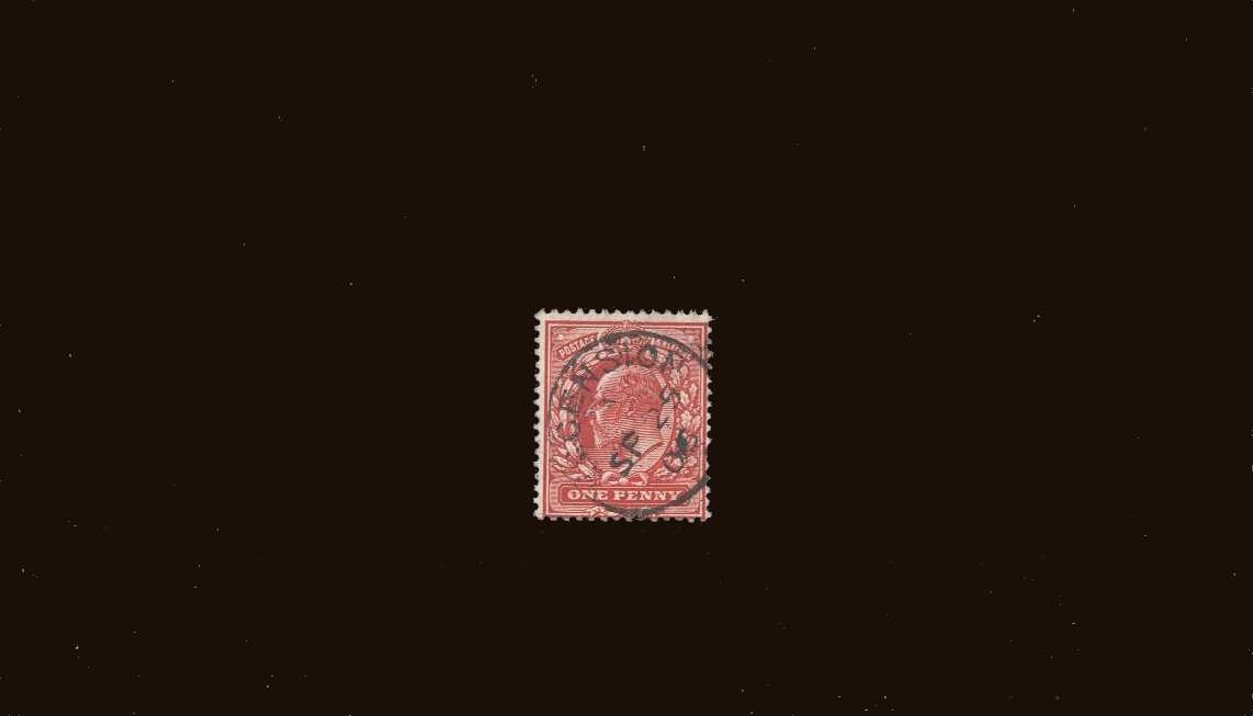 1d Red <br/>
A superb fine used single cancelled with a crisp <b>ASCENSION</b><br/>steel CDS dated SP 29 06<br/>
SG Cat £32.00
<br/><b>QQB</b>