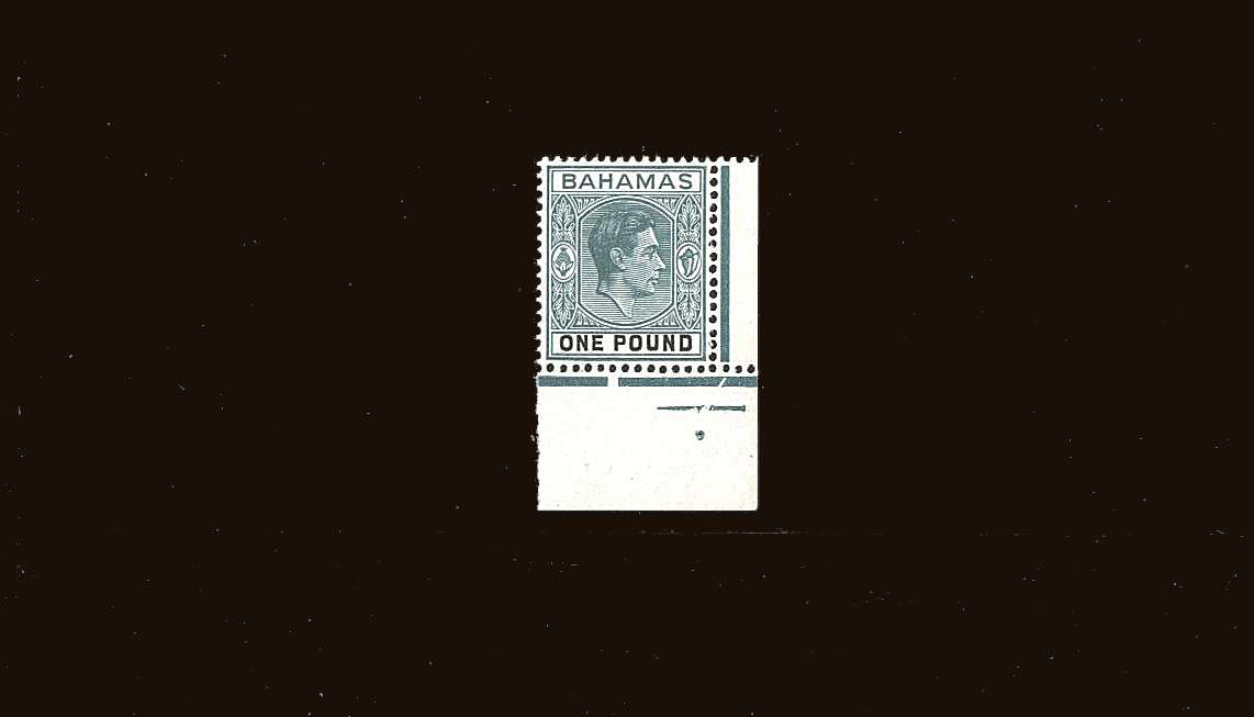 
£1 Blue-Green and Black on Ordinary Paper<br/>A superb unmounted mint SE corner single.
<br/><b>9ERH9</b>