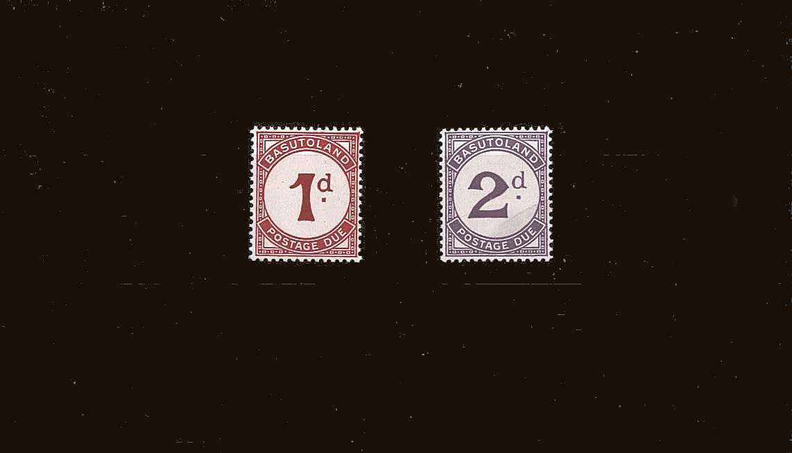 The POSTAGE DUE set of two on CHALKY PAPER superb unmounted mint.<br/><b>9ERH9</b>