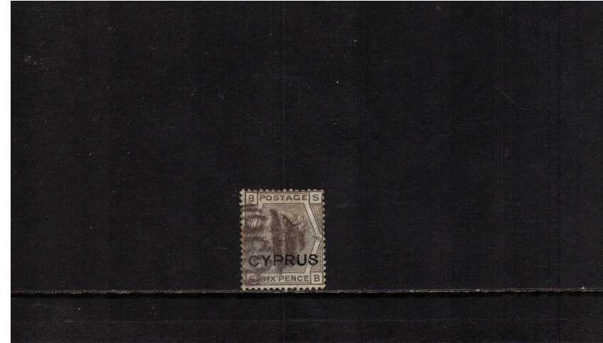 CYPRUS overprint on 6d Grey from Plate 16 lettered 