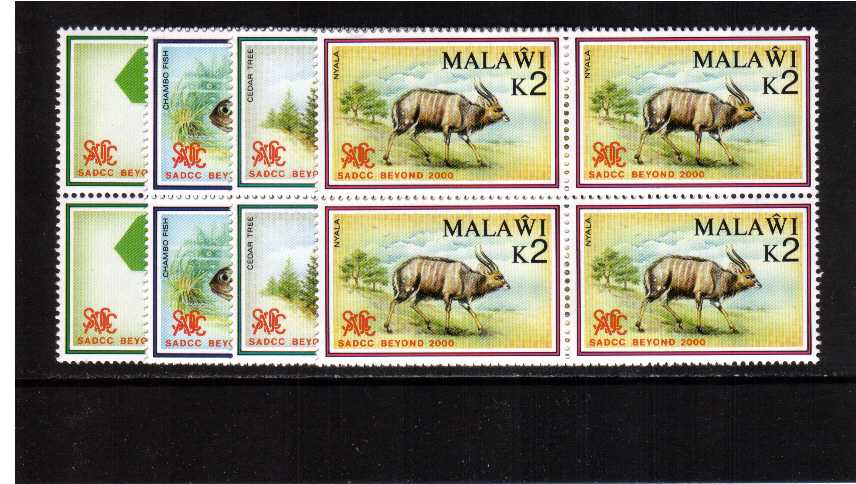SADCC Beyond 2000 set of four in superb unmounted mint blocks of four.